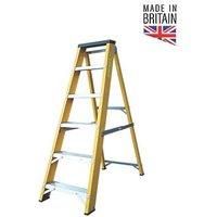 Lyte Fibreglass & Aluminium 6-Treads Swingback Stepladder 1.21m (465FH)