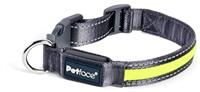 Petface Outdoor Paws Flashing Yellow Reflective Collar, Small