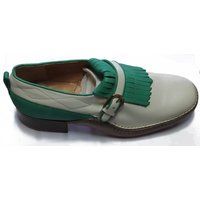 Italian Leather Golf Shoe Cattolic EU 41 - Green/White