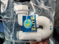 10447 Kitchen Sink U Bend P Trap Waste 76mm Seal 1 1/2" 1.5INCH 40mm 43mm Outlet