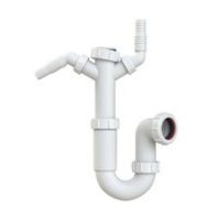 Twin Appliance 1 1/2" 40mm Washing Machine Kitchen Sink Trap With  Twin Spigots