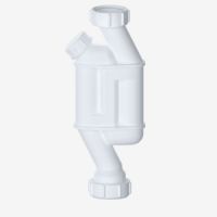 Viva  1 1/4" Straight Through Trap 32mm Slim Pedestal Basin Sink Cleaning Eye