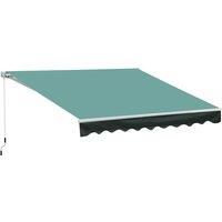 Garden Patio Manual Awning Canopy Sun Shade Shelter Retractable 4 Size 5 Colour