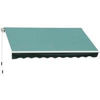 Alfresco Retractable Manual Patio Awning 3.5 Metre, Green