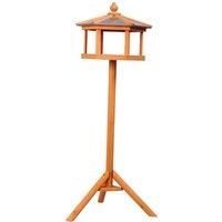 PawHut Deluxe Bird Stand Feeder Table Feeding Station Wooden Garden Wood Coop Parrot Stand 113cm High New