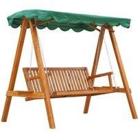 3 Seater Wooden Wood Garden Swing Chair Seat Hammock Bench Furniture Lounger Bed