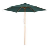 2.5m Wood Wooden Garden Parasol Sun Shade Patio Outdoor Umbrella Canopy New