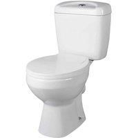 Nuie Melbourne Close Coupled Toilet with Push Button Cistern - Standard Seat -