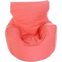 Cotton Twill Pink Bean Bag Arm Chair Toddler Size