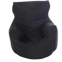 Cotton Twill Black Bean Bag Arm Chair Toddler Size