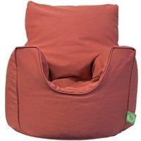 Toddler Size Bean Bag Seat Arm Chair With Beans Terracotta