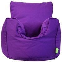 Toddler Size Bean Bag Seat Arm Chair With Beans Purple