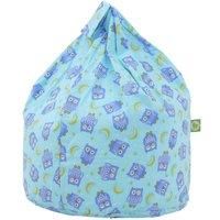 Child Size Blue Owl Bean Bag With Beans By Bean Lazy