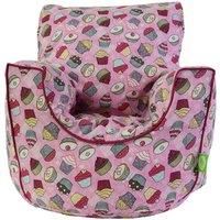Cotton Cupcake Bean Bag Arm Chair with Beans Toddler Size From Bean Lazy