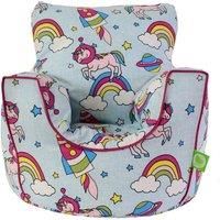 Cotton Space Unicorn Pastel Rainbow Bean Bag Arm Chair Toddler Size By Bean Lazy