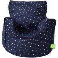 Cotton Navy Stars Bean Bag Arm Chair with Beans Toddler Size From Bean Lazy