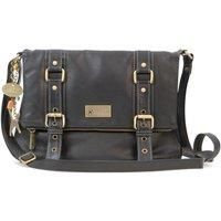 Catwalk Collection Handbags - Women's Leather Cross Body Bag - ABBEY ROAD - Black
