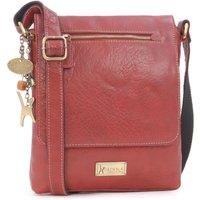 Catwalk Collection Handbags - Genuine Leather Messenger Bag with Long Shoulder Strap - Anti-Theft Crossbody Bag - Fits Tablet or iPad - ANJA - Red