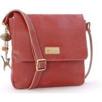 Catwalk Collection Handbags - Distressed Leather Cross Body Bag For Women - Medium Messenger Bag - A5 Size Organiser Work Bag - Sabine M - Red