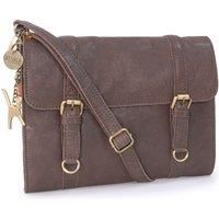 Catwalk Collection Handbags - Women/'s Medium Leather Cross Body Bag/Shoulder Bag with Long Adjustable Strap - AMY - Brown