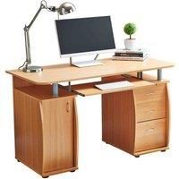 Computer Desk With Cabinet and 3 Drawers for Home Office PC Table Study RayGar