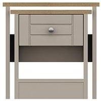 Alderley Ready Assembled Nest Of Tables  Rustic Oak/Taupe