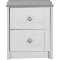 One Call Alderley Ready Assembled 2-Drawer Bedside Cabinet
