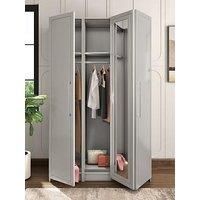 One Call Sinai Ready Assembled 3 Door Bifold Wardrobe With Mirror
