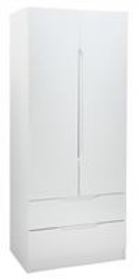 Legato 2 Door 2 Drawer Wardrobe - White Gloss