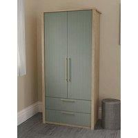 One Call Arvon Ready Assembled 2 Door Combi Wardrobe