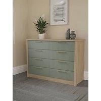 One Call Arvon Ready Assembled 4 Drawer Double Chest