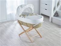 Waffle Palm Basket Natural Folding Stand