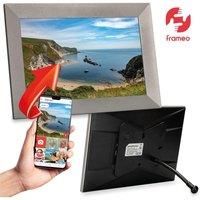 Grouptronics UK Silver WiFi Digital Photo Frame - 10 Inch, Send Photos or Video to Frame Via App Worldwide, Bendable Stand, Touch Screen, Auto Sleep, Auto Rotate - Landscape or Portrait, 16GB