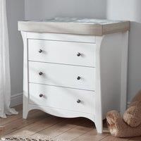 CuddleCo Clara Dresser & Changer (White & Driftwood Ash) Suitable From Birth