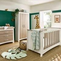 Cuddleco Ada 3 Piece Nursery Furniture Set - White And Ash