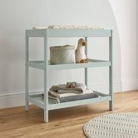 Nola Baby Changing Table with 2 Shelves - Open Storage Station - Sage Green