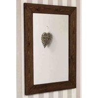 Extra Large Wall Mirror Brown Solid Wood Framed 20x15