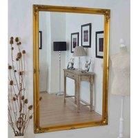 Extra Large Full Length Gold Wall Painted Wood Mirror Antique 5Ft6 X 3Ft6