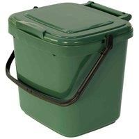 All-Green 7 Litre Plastic Kitchen Compost Caddy, Green