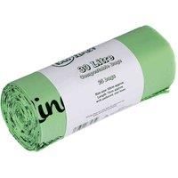 BioLiner 30 Litre (Large roll) Compostable Kerbside Caddy Bin Liners, 25 Bags