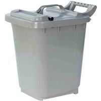Large Kerbside Compost Caddy with Locking Lid - Silver Grey 23 litre Kerbside