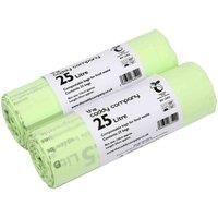 50 x 25 Litre Caddy Company Compostable Kerbside Caddy Bags–EN13432 25L Liners