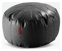 Argos Home Moroccan Faux Leather Footstool  Black