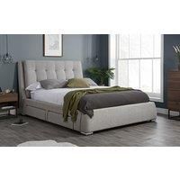 Birlea Mayfair 4-Drawer Bed - Fabric, Grey, King Size