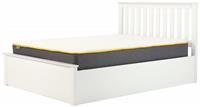 Birlea Phoenix Wood Ottoman Storage Bed - Oak White Stone or Pearl Grey - Solid