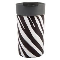 Navigate Travel Mug, Stainless Steel, Black & White, Regular