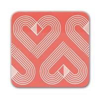 Beau & Elliot Vibe Coasters, Coral Drinks Mats Retro Modern Stylish Home