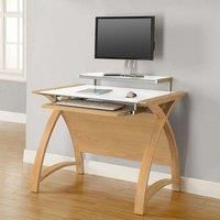 Jual Helsinki Curve Oak/Glass Desk 900