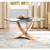 Jual Siena Walnut & Glass Coffee Table