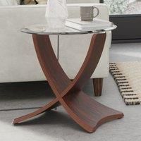 Jual Siena Walnut & Glass Lamp Table